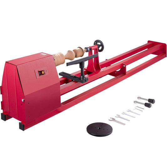 VEVOR Wood Lathe, 14''x40'' Power Lathes, 0.5HP Wood Lathe Machine, 1 Phase Benchtop Lathe, Excelsior Wood Lathe, 810, 1180, 1700, 2480 Rpm Power - WoodArtSupply