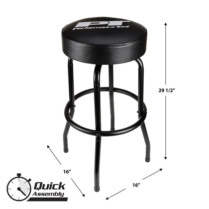 Performance Tool W85010 Swivel Seat Bar Stool for Mechanic Garages and Workshops, Black, 0.6x9.8x5.8-Inches
