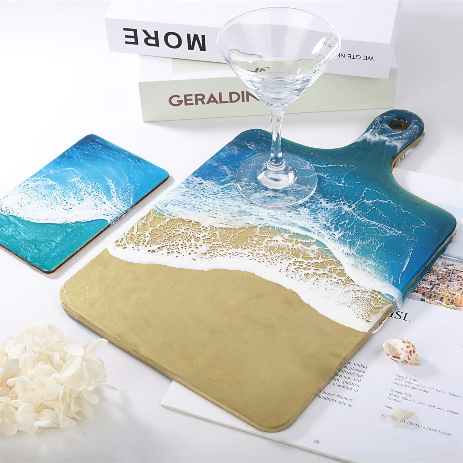 LET'S RESIN Silicone Resin Tray Molds, Epoxy Resin Molds for Rectangle Cutting Board, Large Silicone Molds for Resin Serving Tray, Resin Casting, LET'S RESIN