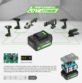 GALAX PRO Circular Saw and Reciprocating Saw Combo Kit with 1pcs 4.0Ah Lithium Battery and One Charger, 7 Saw Blades and Tool Bag GALAX PRO