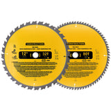 Upgraded DW3128P5 (2-Pack) 12in 80T&32T(dw3128/dw3123) Miter Saw Blade,Tungsten Carbide,Crosscutting,Compatible with DEWALT, for Miter Saws OEM home