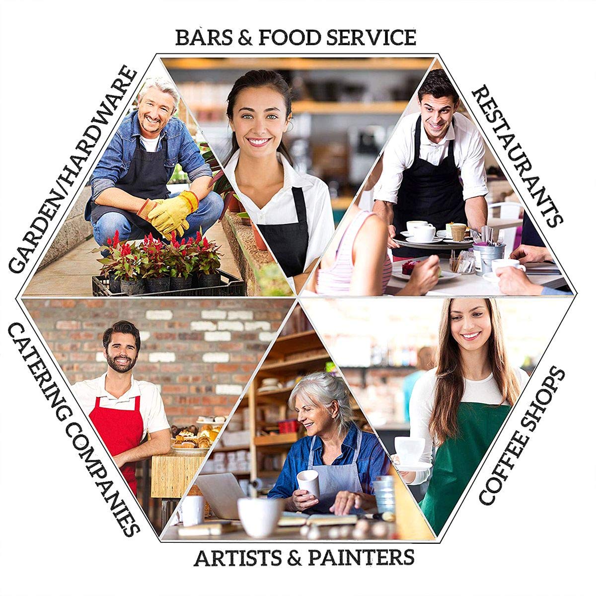 Deaowangluo Adult Size Adjustable Bib Colorful Paint Splatter Apron Extra Long Ties with Tool Pockets for Gifts-Home Kitchen Baking Deaowangluo