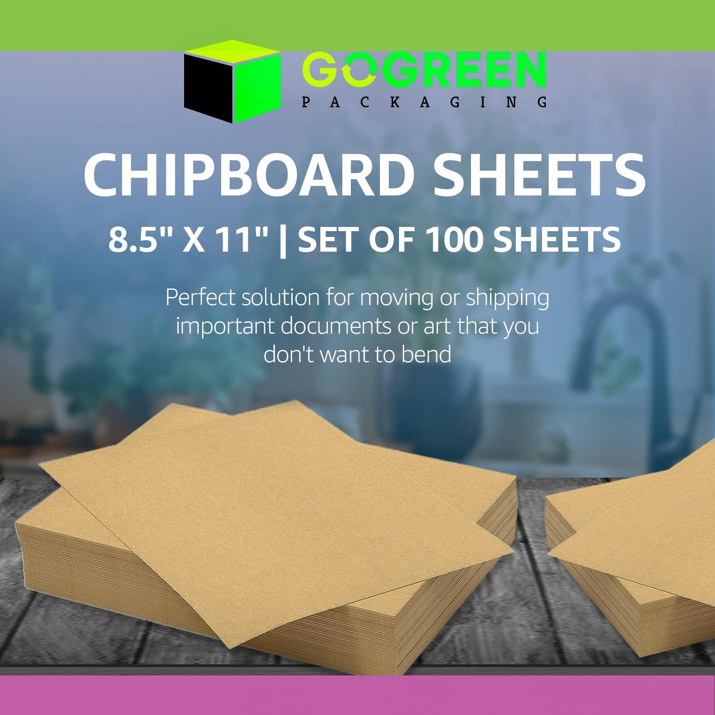 Chipboard Sheets 8.5 x 11 Inches - 22 Point 100pcs Brown Kraft Paper Sheets for Crafts - Eco-Friendly Chip Board for Book Binding, Picture Frame - WoodArtSupply