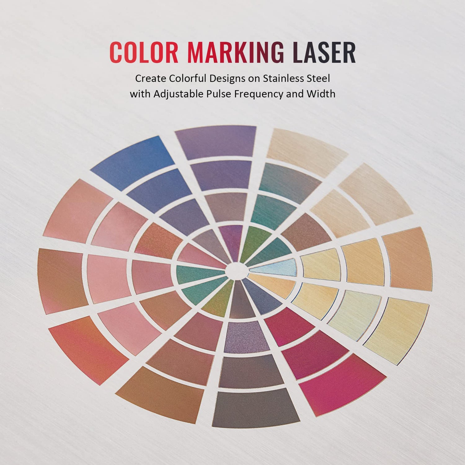 OMTech 60W Fiber Laser Marking Machine, LightBurn Compatible MOPA Laser Engraver with Red Dot Guide for Metal Color Marking, 7x7 Solid State Laser OMTech