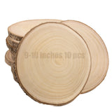 Large Unfinished Wood Slices for Centerpieces 10 Pcs 9-10 inches Natural Wood centerpieces for Tables Table Decor, Rustic Wedding Centerpieces，Wood NLHH