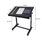 Stand Up Desk Store Adjustable Height and Angle Drafting Table Drawing Desk with Large Surface (Black Frame/Black Top, 40" W X 26" D) S Stand Up Desk Store