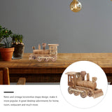 BESPORTBLE Wooden Crafts Wood Steam Train Figurine Train Model Retro Locomotive Ornaments Steampunk Statue Train Gifts Wood Crafts Desktop Decor for BESPORTBLE