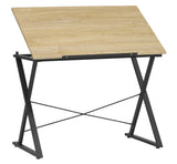 SD STUDIO DESIGNS Axiom II Drawing 42" Wide Adjustable Top Drafting Table, Graphite Black/Ashwood SD STUDIO DESIGNS