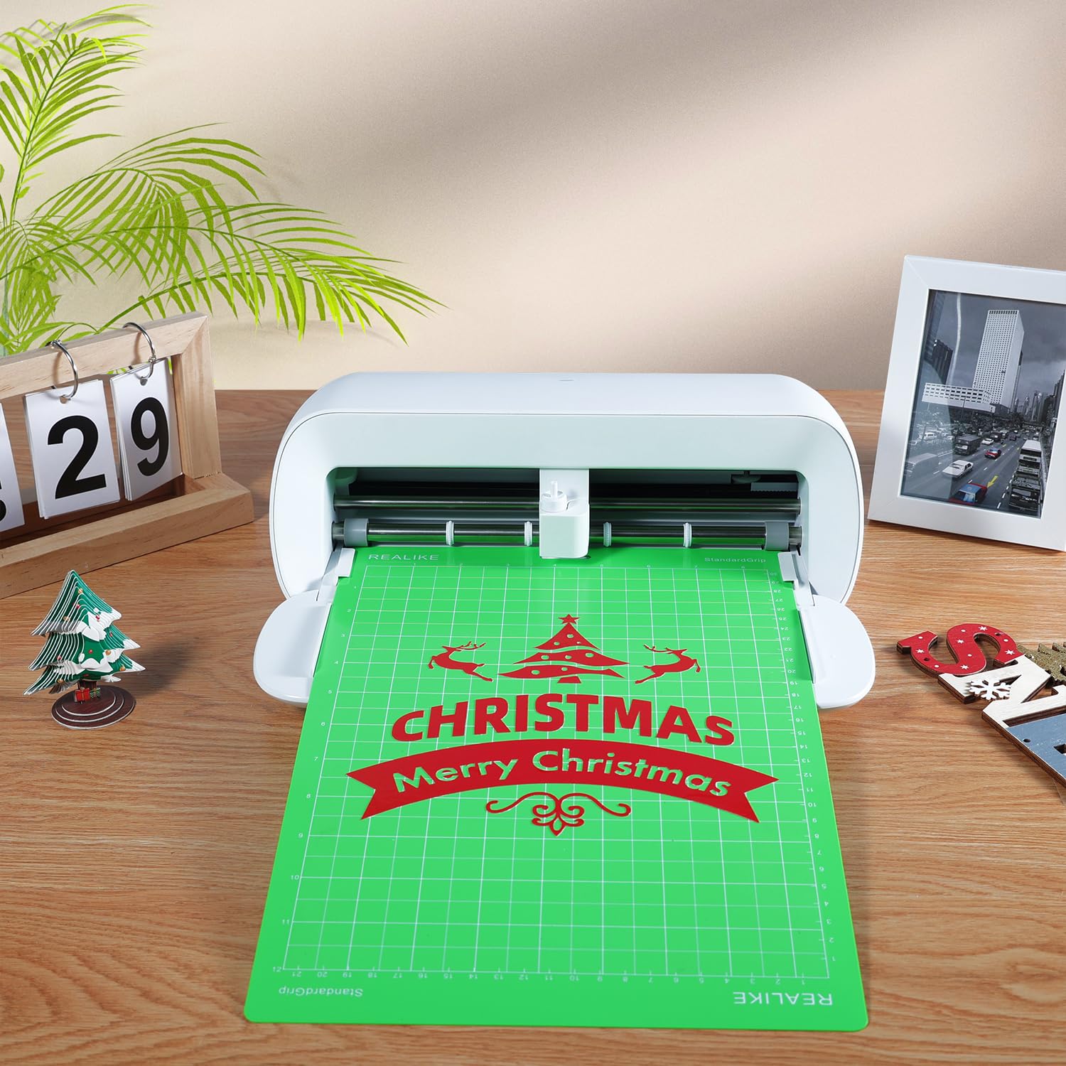 REALIKE 8.5”x12” Cutting Mat for Cricut Joy Xtra, Green standard Grip Cutting mats for Cricut Joy Xtra Accessories REALIKE