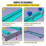 VEVOR Router Sled, 60 inches / 152.4cm Width, Slab Guide Jig for Woodworking with Locking Function, Portable and Easy to Adjust, Trimming Planing VEVOR