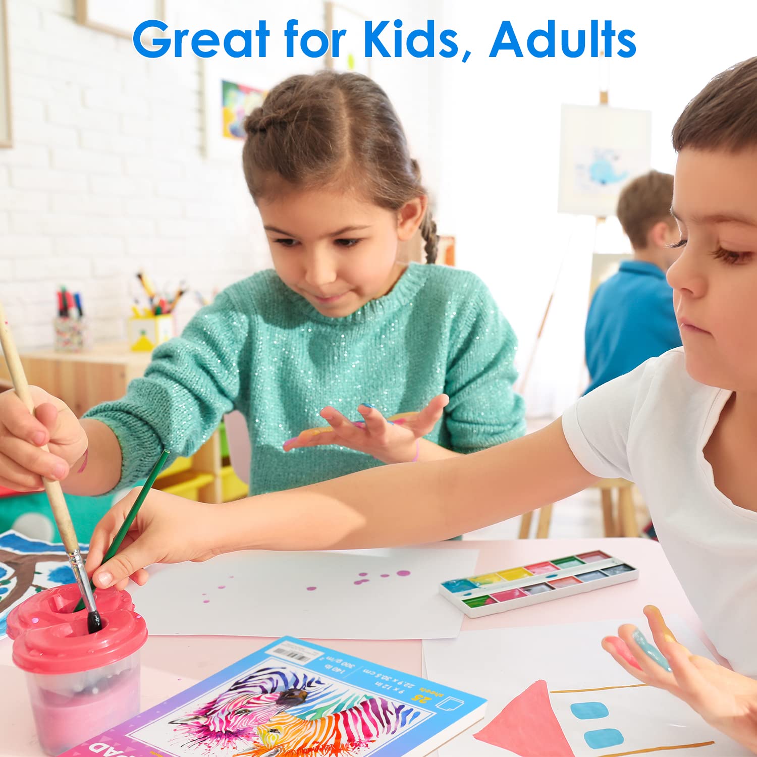 Dyvicl Watercolors 42 Colors and Watercolor Paper Pad Dyvicl