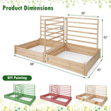 S AFSTAR Raised Garden Bed with 2 Planter Boxes & 3 Trellis, 88" L x 45" W x 43" H Outdoor Wooden Planter Box Kit for Flower Herb Vegetable Fruit S AFSTAR
