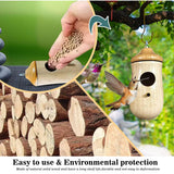 BOMEIQEE Hummingbird House, 4.5 Inches Mini Bird House, Wooden Hummingbird Swing Nest for Outside Hanging, Pet Cottage for Wren Swallow Sparrow Bomeiqee