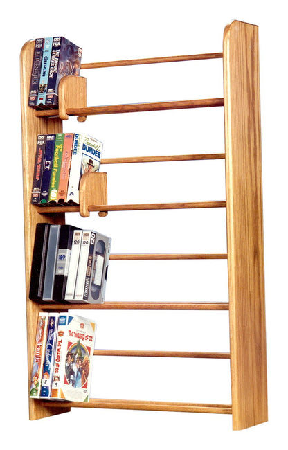 The Wood Shed Solid Oak DVD Rack, Unfinished - WoodArtSupply