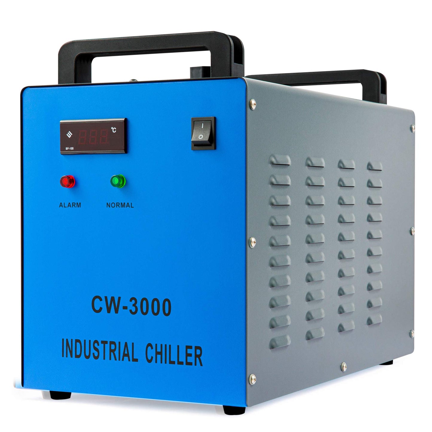 OMTECH 9L Industrial Water Chiller 2.6gpm Water Cooling System CW-3000 Water Cooler for 40W K40 CO2 Laser Engraving & Cutting Machines, Radiates 50W - WoodArtSupply