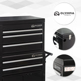 Olympia Tools 20-inch Rolling Tool Chest with Drawers - 5-Drawer Tool Chest Cabinet on Wheels Locking Storage Cabinets Garage Organizers for Workshop Olympia Tools