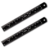 Zotemo Metal Ruler, 6 Inch Stainless Steel Ruler with Metric Measurement, 2 Pack, 15 Centimeters Straight Edge Ruler with Inch to MM Conversion Table Zotemo