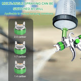 ROIKETU HVLP Paint Sprayer with 10pcs 600ML Mixing Quick Cup,Spray Paint Gun Set Contain 3 Nozzles 1.4/1.7/2mm &Pressure Gauge for Car ROIKETU