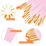 AROIC Painting Brushes Set, 10 Packs /100 Pieces, Nylon Brush Head, Suitable for Oil and Watercolor, Perfect Suit of Art Painting, Best Gift for AROIC