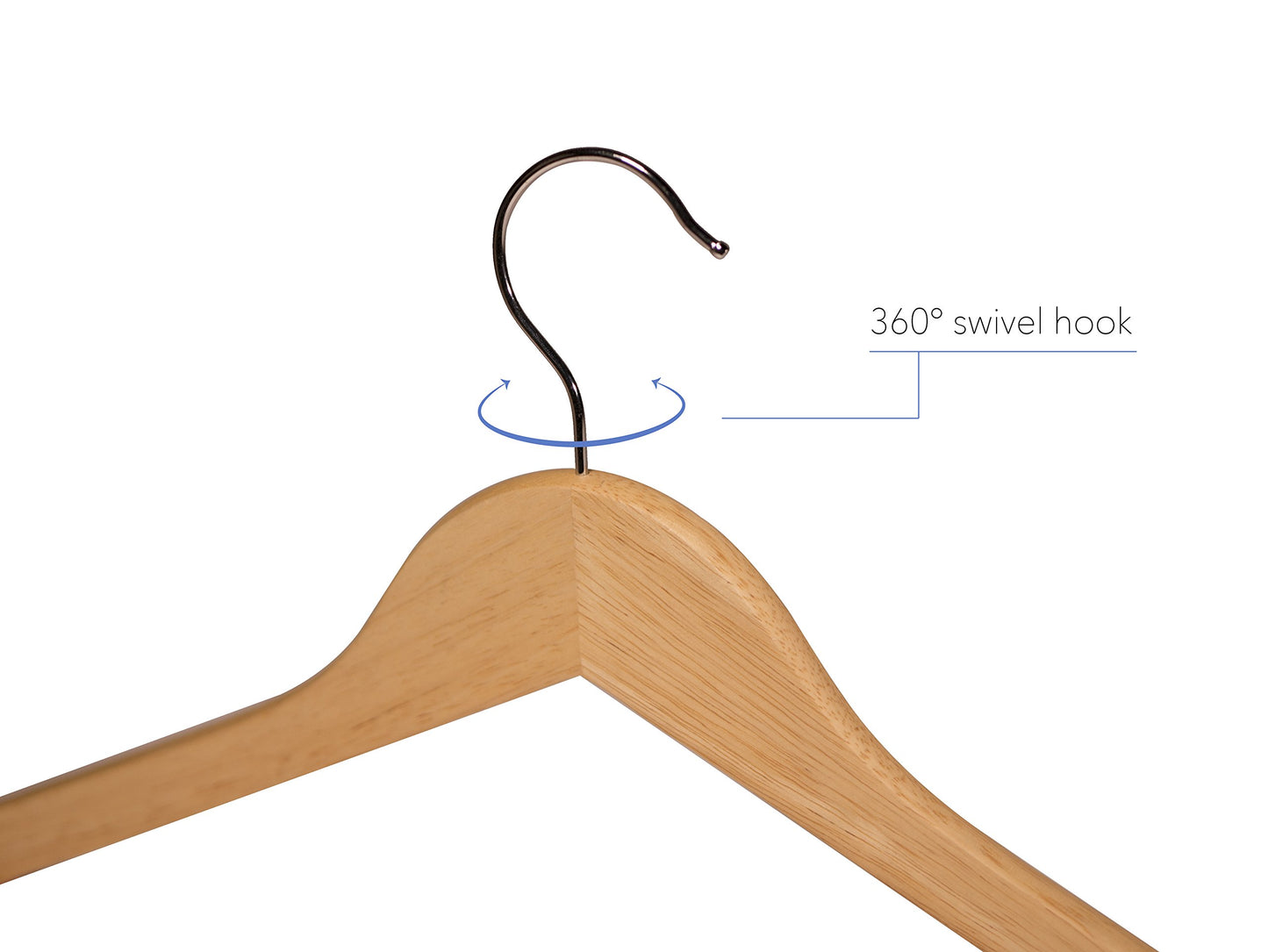 Topline Classic Wood Shirt Hangers - Natural Finish (10-Pack) - WoodArtSupply