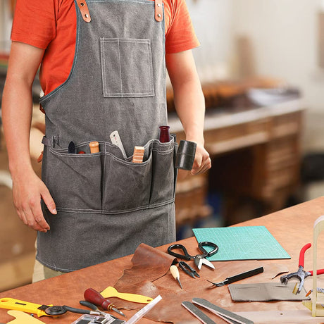 BUTUZE 440Pcs The Most Complete Leather Working Tool Set Punch Cutter Tools, Letter and Number Stamp Set, Stamping Set, Leather Apron, Tanned Leather BUTUZE