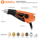 HARDELL 15W Engraver,5 Speed Etching Power Tool Equipped with Soft Rubber Handle and Tungsten Carbide Steel Bits,Mini Multi-Function for HARDELL