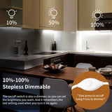 Plug-in Under Cabinet Lighting, 2pcs 12 Inch Dimmable Closet Light, Cold White 6000K Linkable USB LED Light Bar, Memory Function, Under Counter JUSJUBR