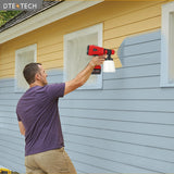 Paint Sprayer for Milwaukee M18 18V Battery, HVLP Spray Paint Gun with Brushless Motor and Copper Nozzle, 200W Cordless Paint Sprayer for Home DTEZTECH