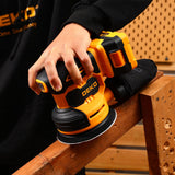 DEKOPRO 20V Orbital Sander Cordless Power Sander Tool with Battery and Charger Electric Hand Sanders Tools for Wood, Dust Bag, Vacuum Blower DEKOPRO