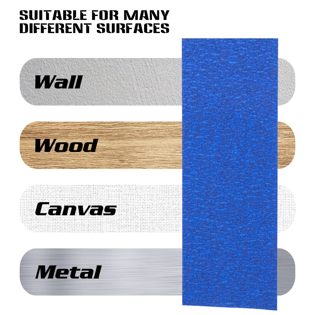 XUXU Blue Painters Tape, 2 Inch Blue Painters Masking Tape Bulk for Multi-Surface, Produce Sharp Lines, Residue-Free 196 Yards Total Blue Tape Set of XUXU