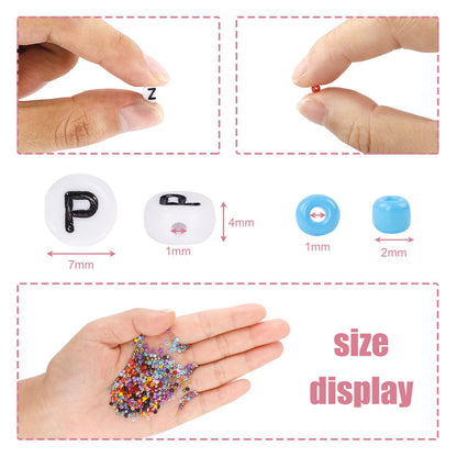 UOONY 35000pcs 2mm Glass Seed Beads for Jewelry Making Kit, 250pcs Alphabet Letter Beads, Tiny Beads Set for Bracelets Making, DIY, Art and Craft - WoodArtSupply