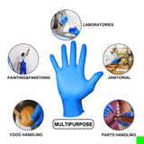 PEIPU Nitrile Gloves Disposable Gloves (Medium, 100-Count), 4 Mil,Powder Free, Cleaning Service Gloves, Latex Free PEIPU