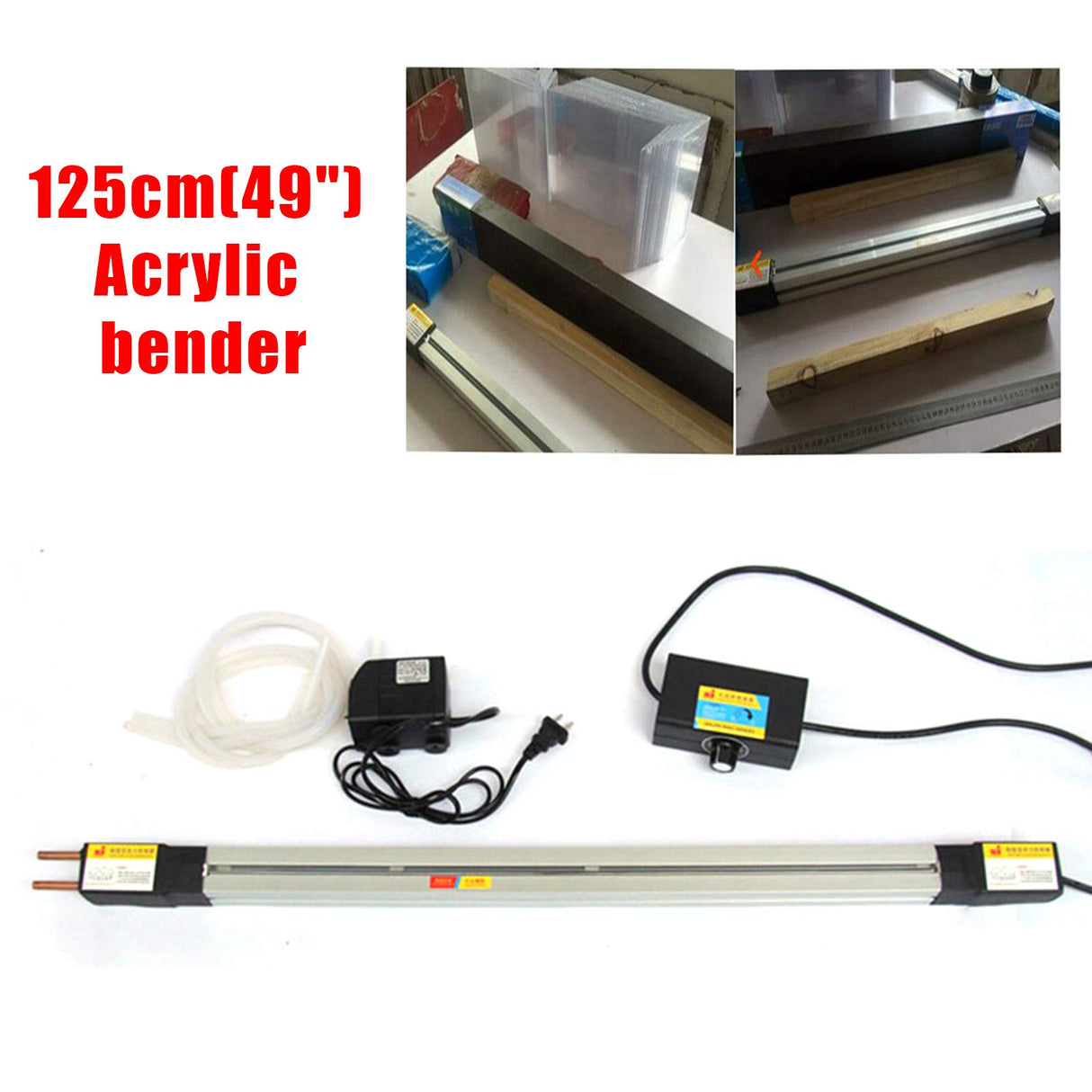 JINHZIXIU 48in Acrylic Plastic PVC Bending Machine 125cmHeater Hot Heating Bender Manual Hot Heating Bender Tool Bending Thickness 1-6mm 110V 1500W JINHZIXIU