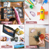 Secopad Scrapbook Tape, 4 Pack Double Sided Tape Roller for Crafts, Sticky Glue Tape Runner Scrapbooking Supplies for Kids and Adults, 0.3IN x 26FT Secopad