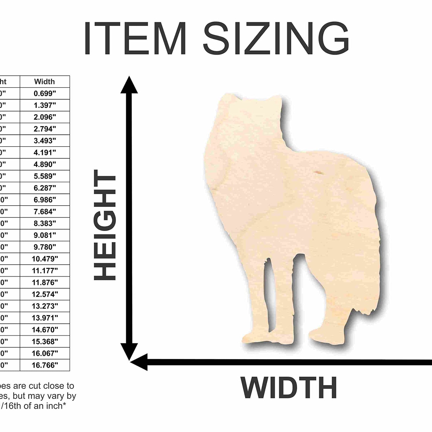 Unfinished Wood Wolf Silhouette - Craft- up to 24" DIY 14" / 1/2" 24 Hour Crafts