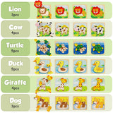 TOY Life Wooden Animal Puzzles for Toddlers 1-3, 8 Pack Baby Puzzle for Kid Age 1-3, Montessori Toys for 1 2 3+ Year Old, STEM Educational Learning TOY Life