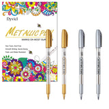 Dyvicl Premium Metallic Markers Pens Silver and Gold Paint Pens Fine Tip Metallic Markers Dyvicl