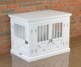 zoovilla Merry Products Triple Door Medium Dog Crate, Dog Kennel, Dog Cage, White zoovilla