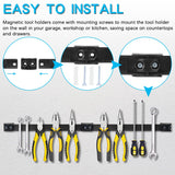 Magnetic Tool Holder Strip - Alloy Steel 5 Pack, Heavy Duty Tool Organizer Magnetic Strip, Tool Magnet Bar For Garage Tool Organization 12 In DGSL