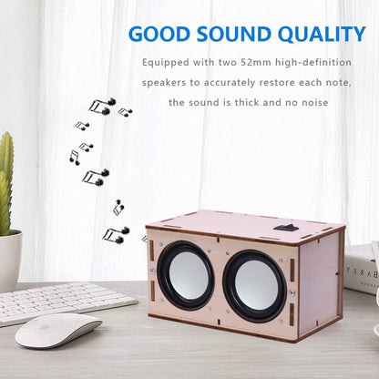 CYOEST DIY Bluetooth Speaker Box Kit Electronic Sound Amplifier - Build Your Own Portable Wood Case Bluetooth Speaker Sound - Science Experiment and