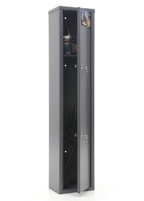 SK New Interiors Buffalo 1015 Gun Rifle Shotgun Metal Small Security Cabinet Safe Storage with Separate Pistol/Ammo Area SK New Interiors
