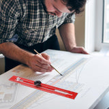 Woodworking Scriber Marking Line Ruler T Type Woodworking Ruler 13 inch Layout and Measuring Tools Precision Marking T-Ruler Positioning BOWEITI