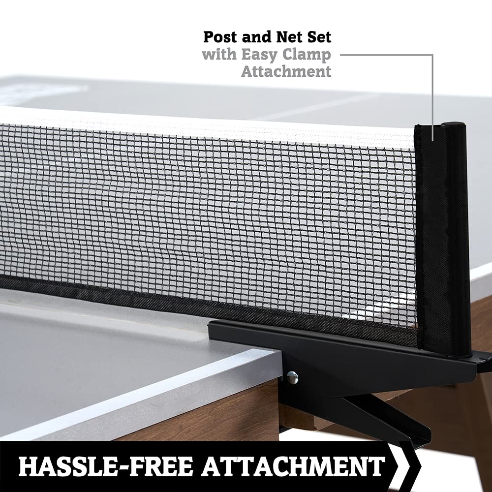 Hall of Games Indoor Table Tennis Table Regulation Size Tennis Table, with Clip-On Net, Easy Assembly, for Family Game Rooms Hall of Games