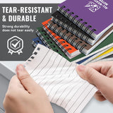 POPYOLA Waterproof Pocket Notebook, All Weather 3x5 Pocket Notepads with Lined Pages, Small Top Spiral Notebook Little Mini Memo Steno Note Pads for POPYOLA