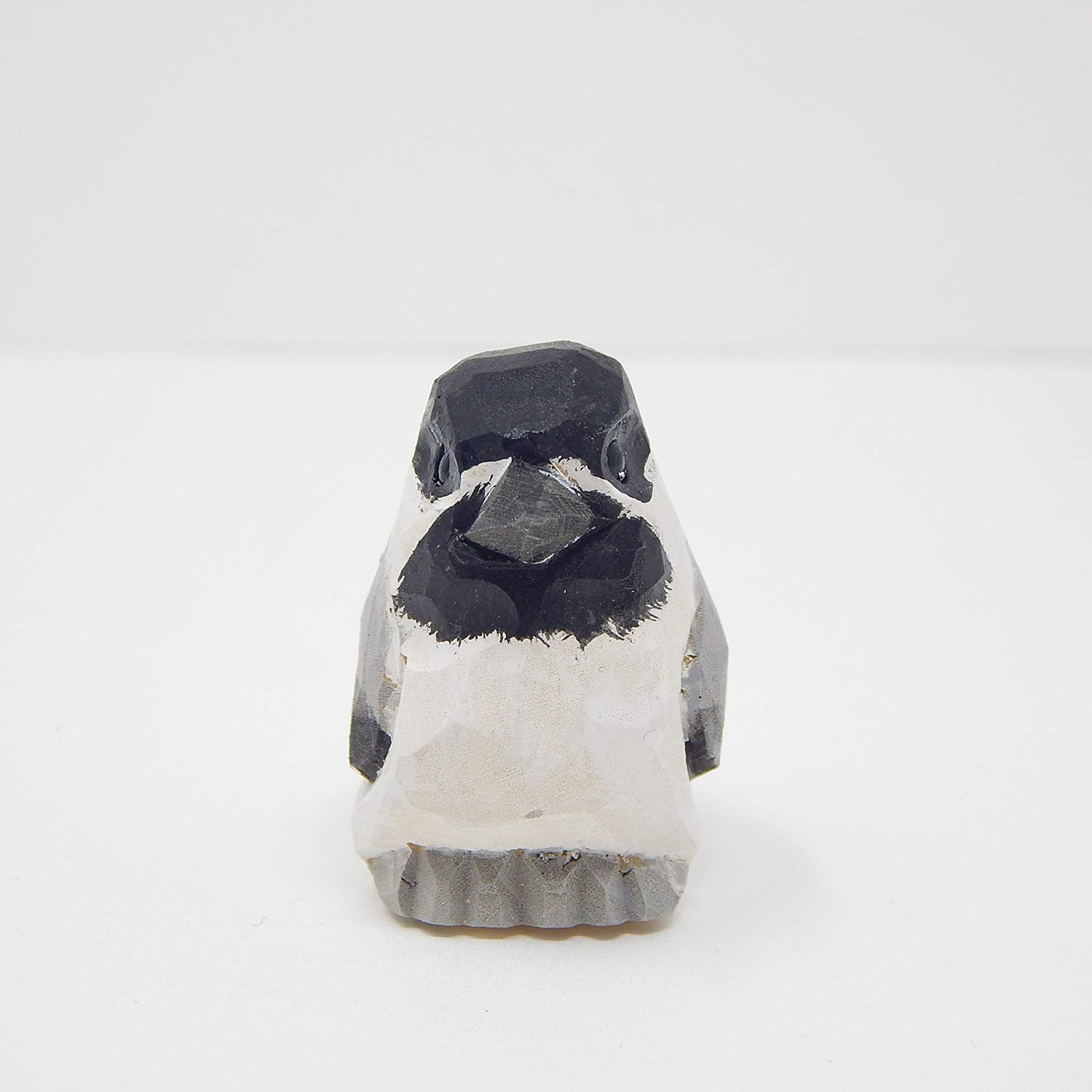 Selsela Chickadee - Wood Figurine Bird Black-Capped Chick Tit Miniature Chestnut Carolina Handmade Songbird Art Carved Small Animals Collectible Selsela