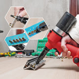 EROSHAK Industrial Hydraulic Pneumatic Riveter Automatic Air Rivet Nut Gun Tool Setting Kit Rivnut Riveting，with Metric & SAE Mandrels (8 Size) EROSHAK