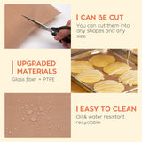 HTVRONT Teflon Sheets for Heat Press - 3 Pack Non Stick PTFE Teflon Sheet Reusable 12 x 16" Teflon Paper Heat Resistant Teflon Mat(Brown) HTVRONT