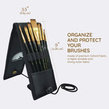 MyArtscape Acrylic Paint Set - 12 x 100ml Bottles with Pocket Paint Brush Set - 7 Artists' Paintbrushes (Set 1) MyArtscape