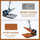 KELEYU 2 Pcs Wrap Cover for Heat Press Platen 15x15 Inch,Non-Stick High Temperature Reusable Teflon Heat Press Platen Wrap Cover,Protecting KELEYU