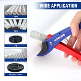 WORKPRO PEX Pipe Cutter with Sharp 7Cr17MoV Blades, Hose Cutter with 1/8"-1-5/8" Cutting Capacity, Tubing Cutter for PPR, PE, PP, and Rubber Hoses, WORKPRO